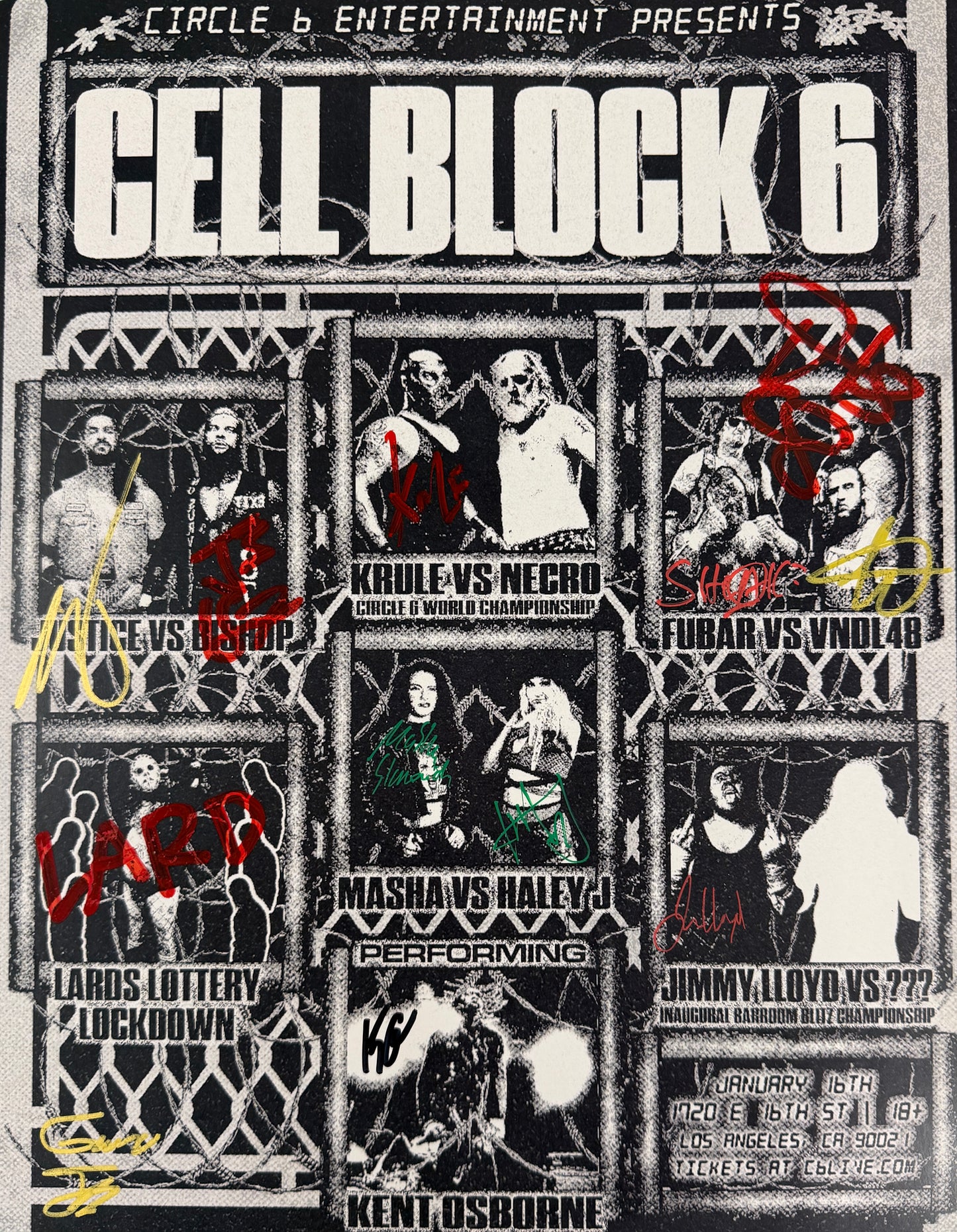 Cell Block 6 Signed Poster