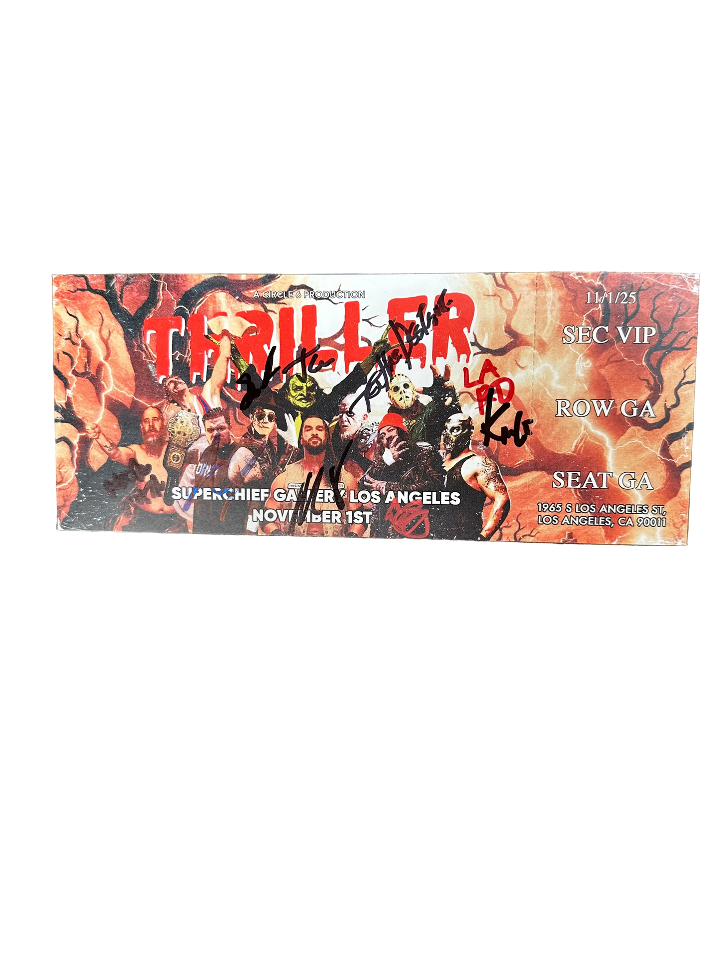 Thriller Signed Ticket