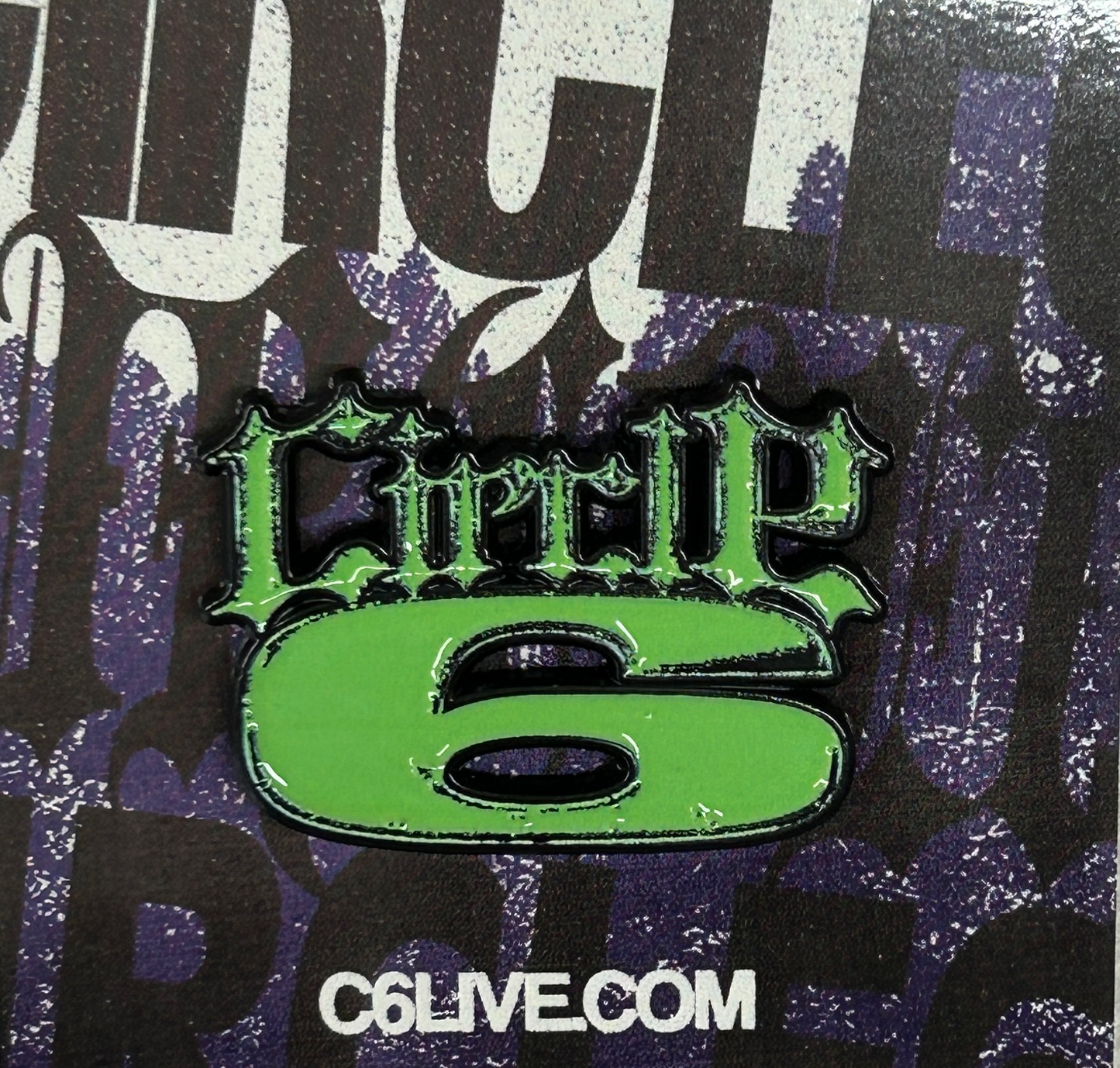 C6 Chrome Logo Enamel Pin