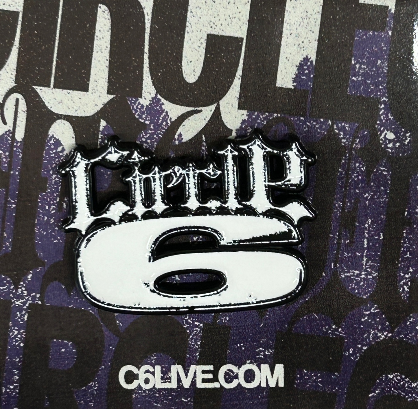 C6 Chrome Logo Enamel Pin