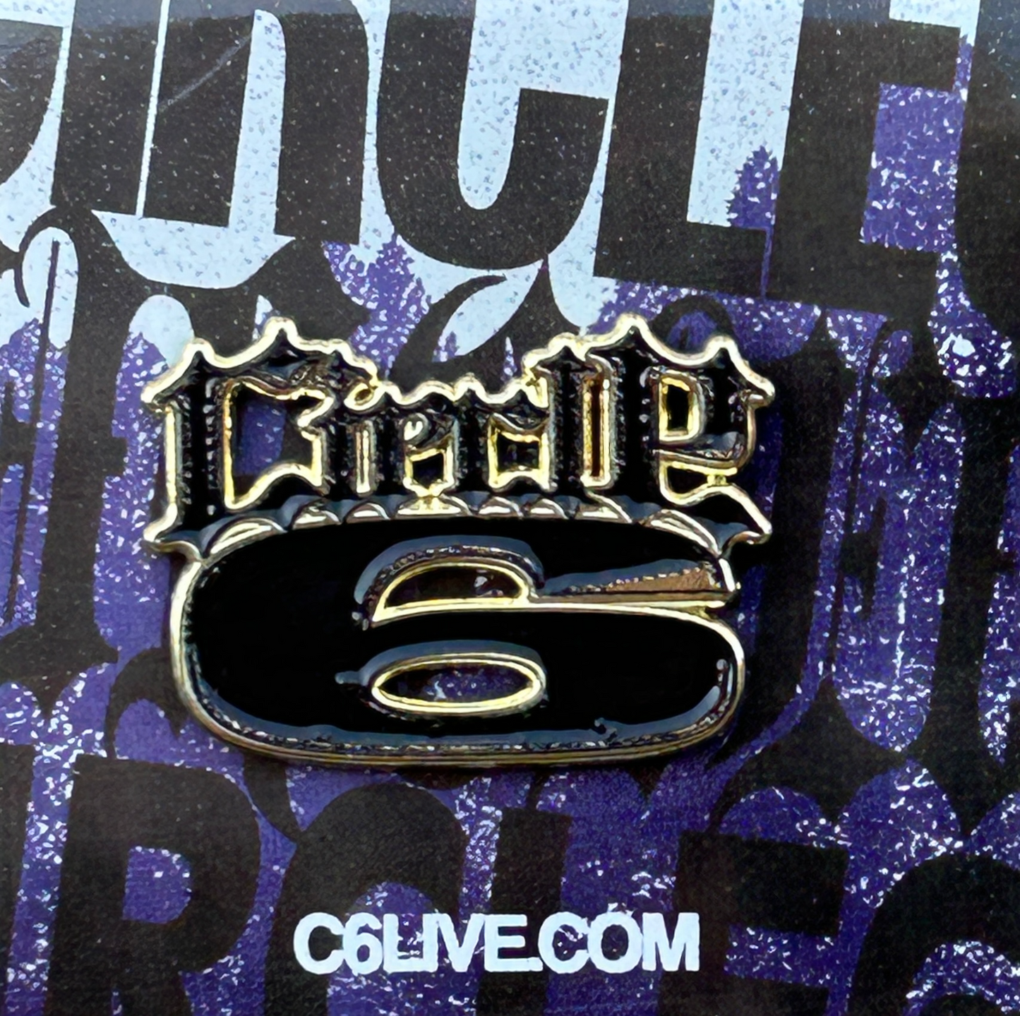 C6 Chrome Logo Enamel Pin