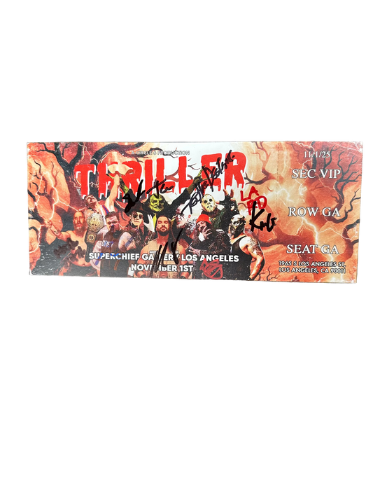 Thriller Signed Ticket